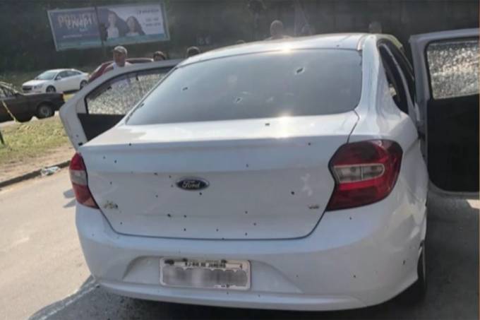Carro do músico Evaldo dos Santos Rosa foi atingido por 62 tiros | Foto: Reprodução