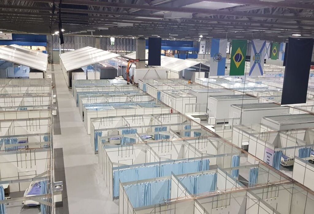Antigo Hospital de Campanha do Riocentro, antes de ser desativado. Foto: Prefeitura do Rio